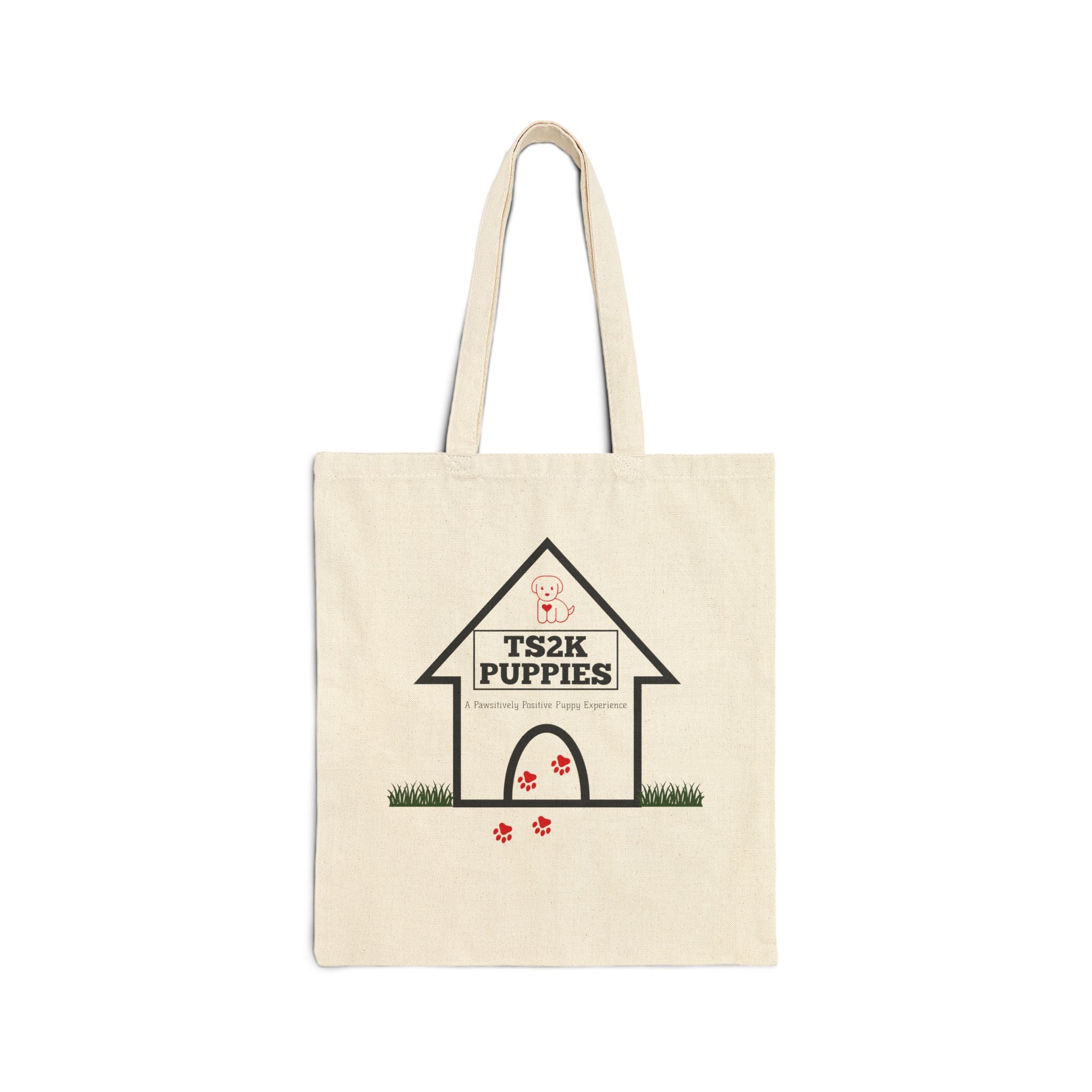 TS2K Puppies Wordmark Canvas Tote Bag