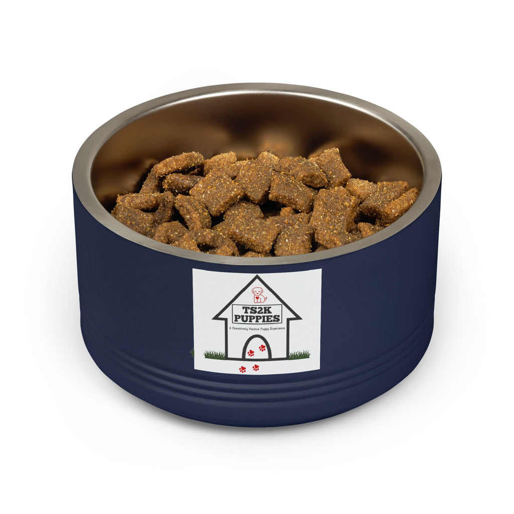Personalized Dog Bowl — Signature Edition • Black Text • DM Serif Display | TS2K Puppies