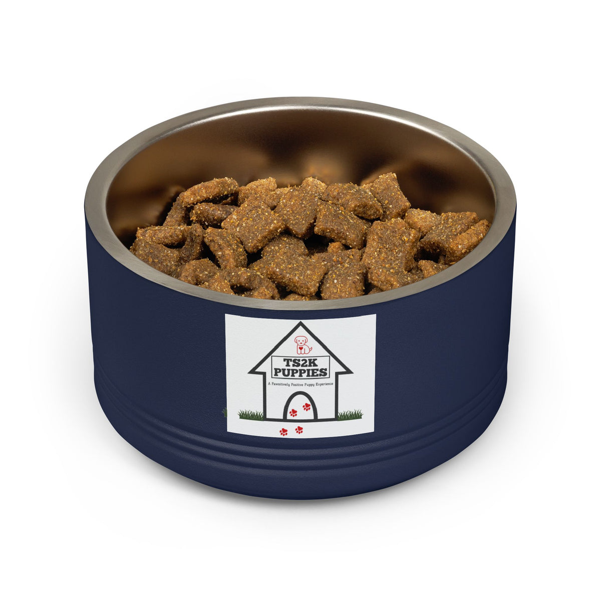 Personalized Dog Bowl — Signature Edition • Black Text • DM Serif Display | TS2K Puppies