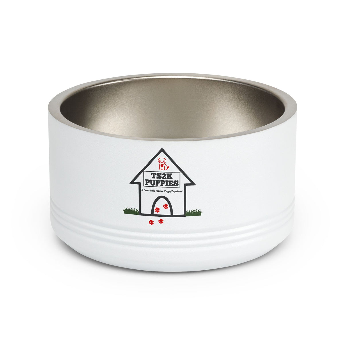 Personalized Dog Bowl — Signature Edition • Black Text • DM Serif Display | TS2K Puppies