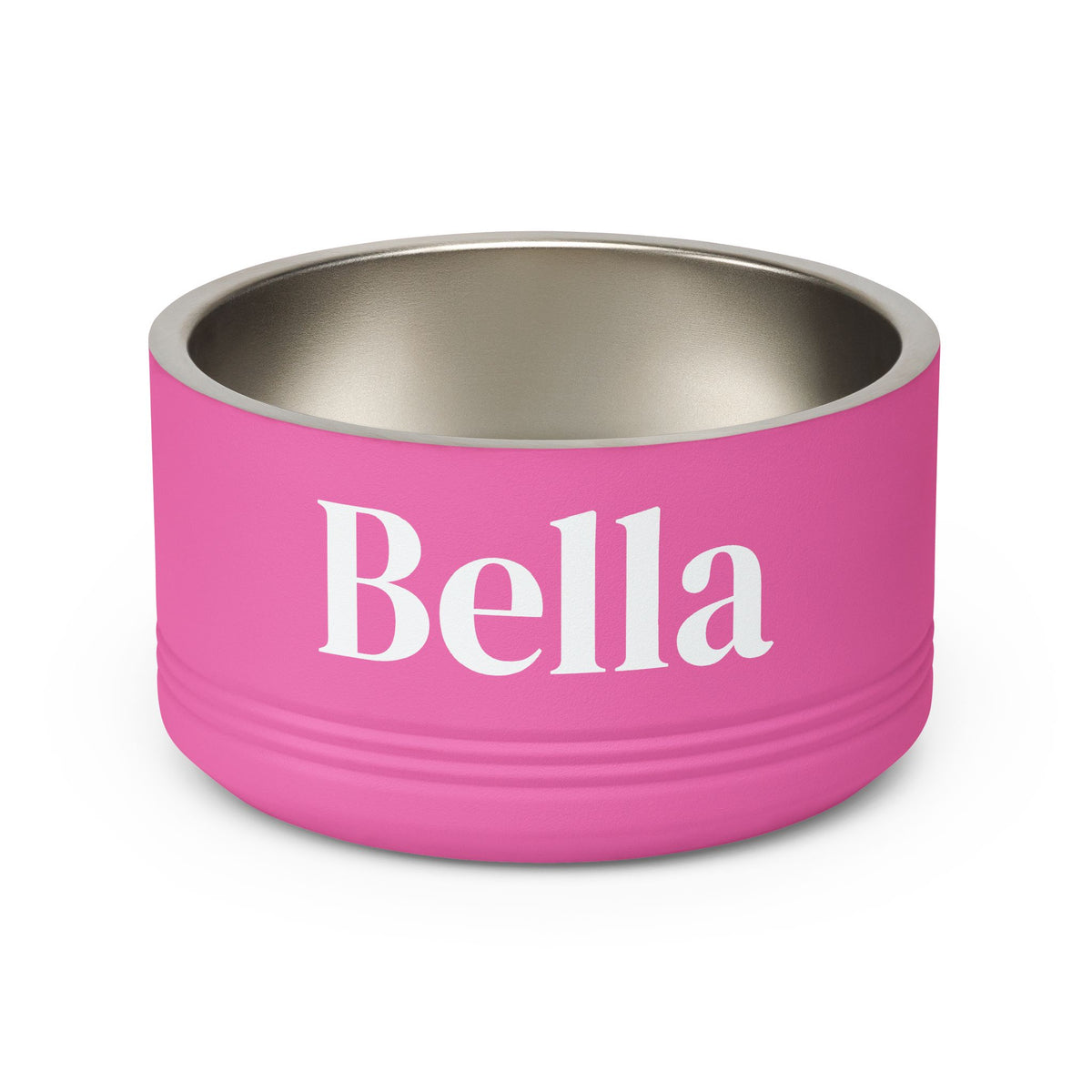 Personalized Dog Bowl — Signature Edition • White Text • DM Serif Display | TS2K Puppies