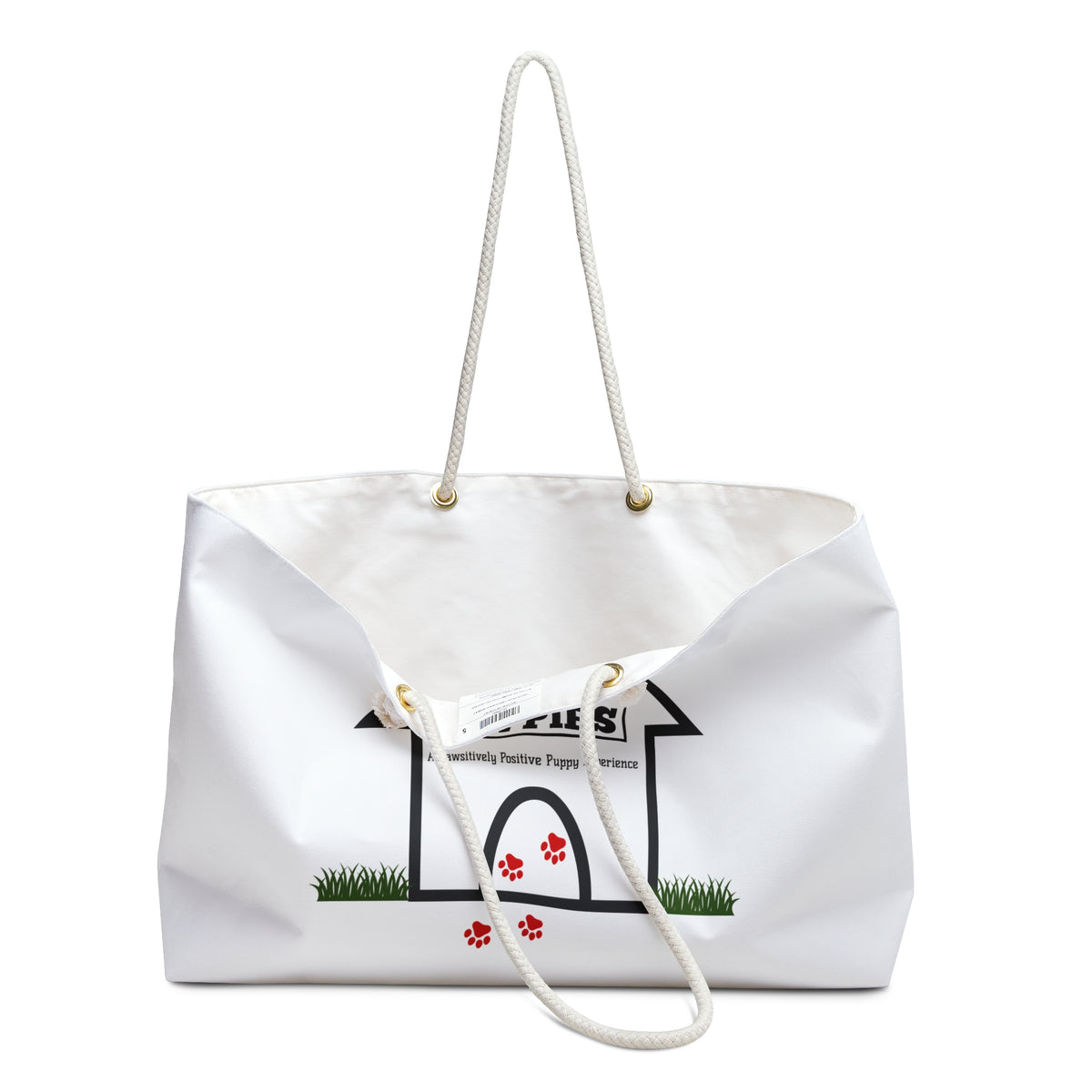 TS2K Puppies Wordmark Rope Handle Tote Bag