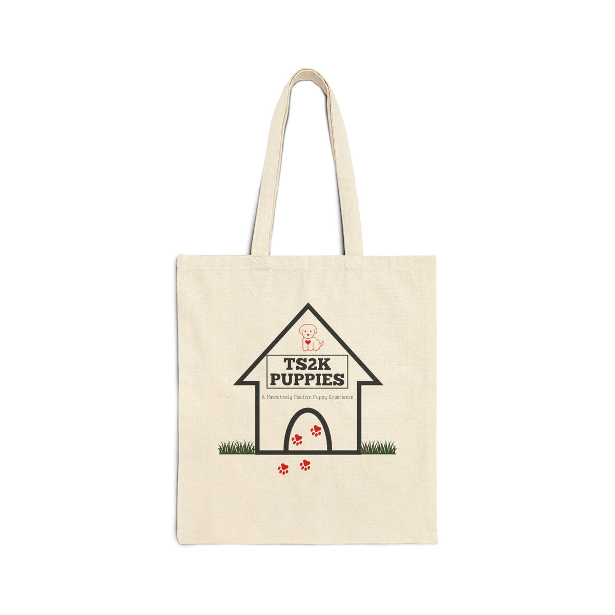 TS2K Puppies Wordmark Canvas Tote Bag