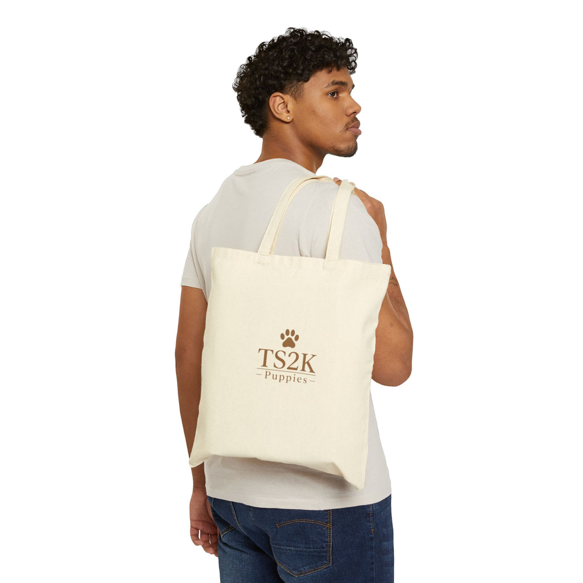 Canvas Tote Bag — TS2K Puppies Paw Logo Eco Shopper