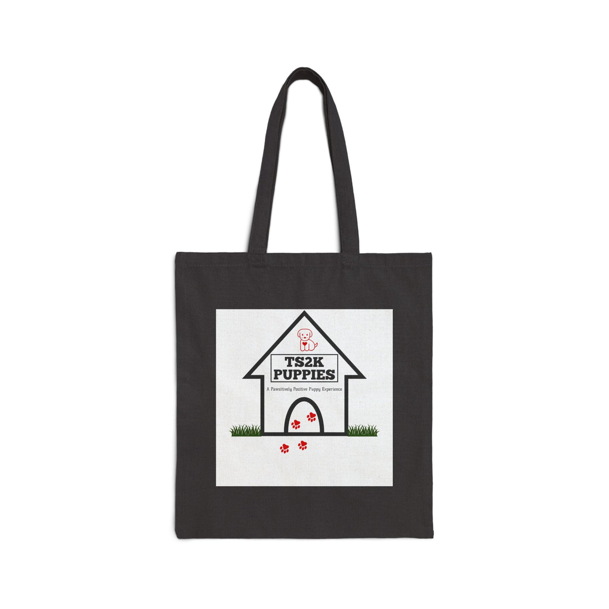 TS2K Puppies Wordmark Canvas Tote Bag