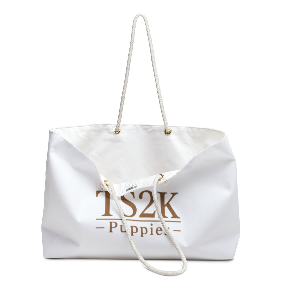 TS2K Puppies Paw Print Rope Handle Tote Bag