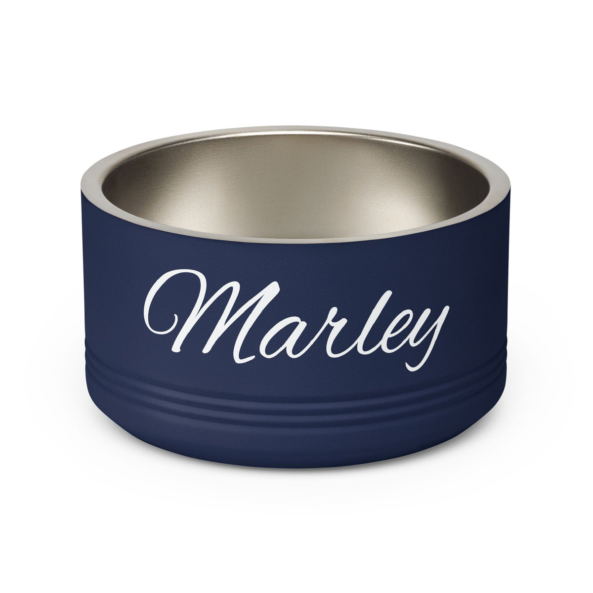 Personalized Dog Bowl — Signature Edition • Black Text • Alex Brush | TS2K Puppies