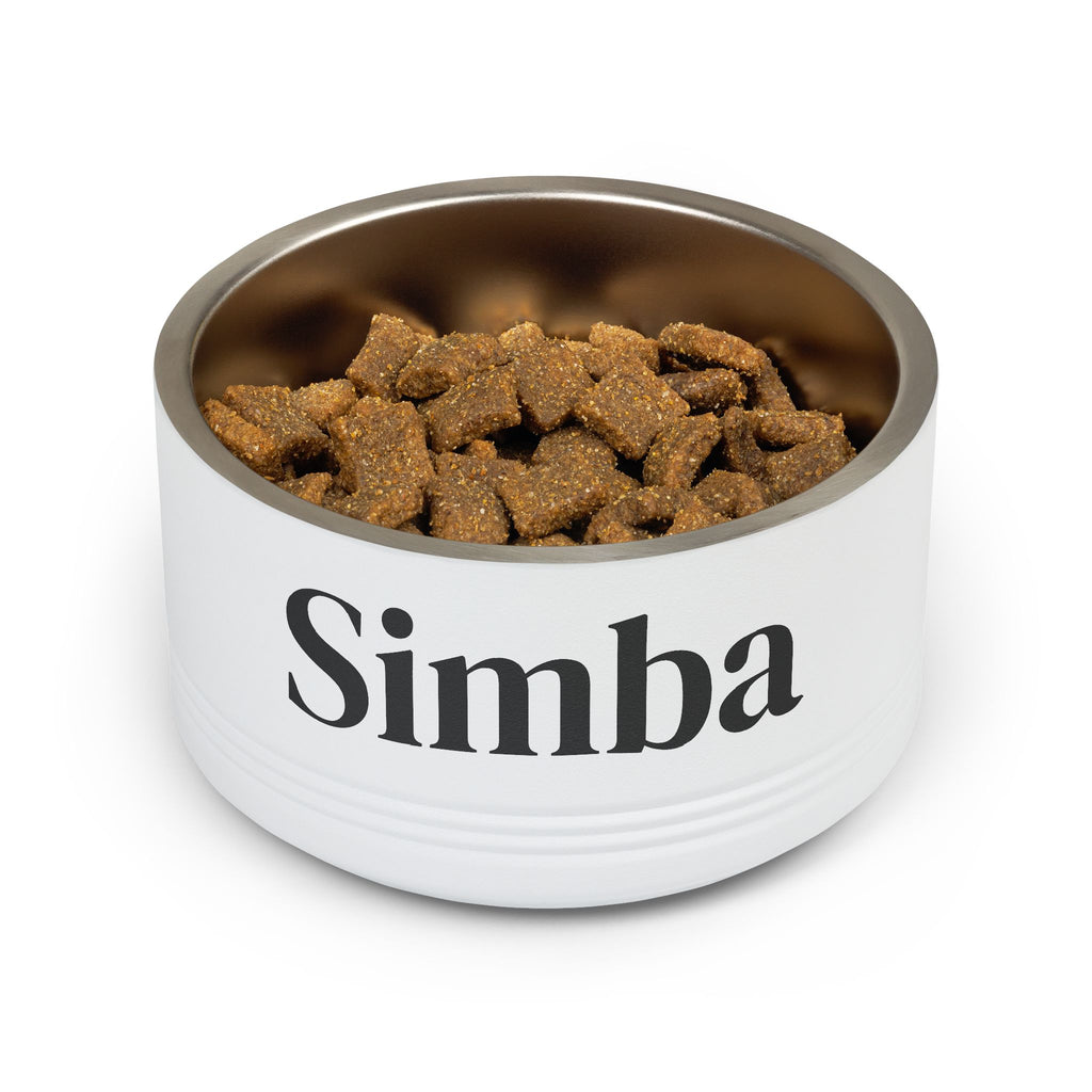 Personalized Dog Bowl — Signature Edition • Black Text • DM Serif Display | TS2K Puppies