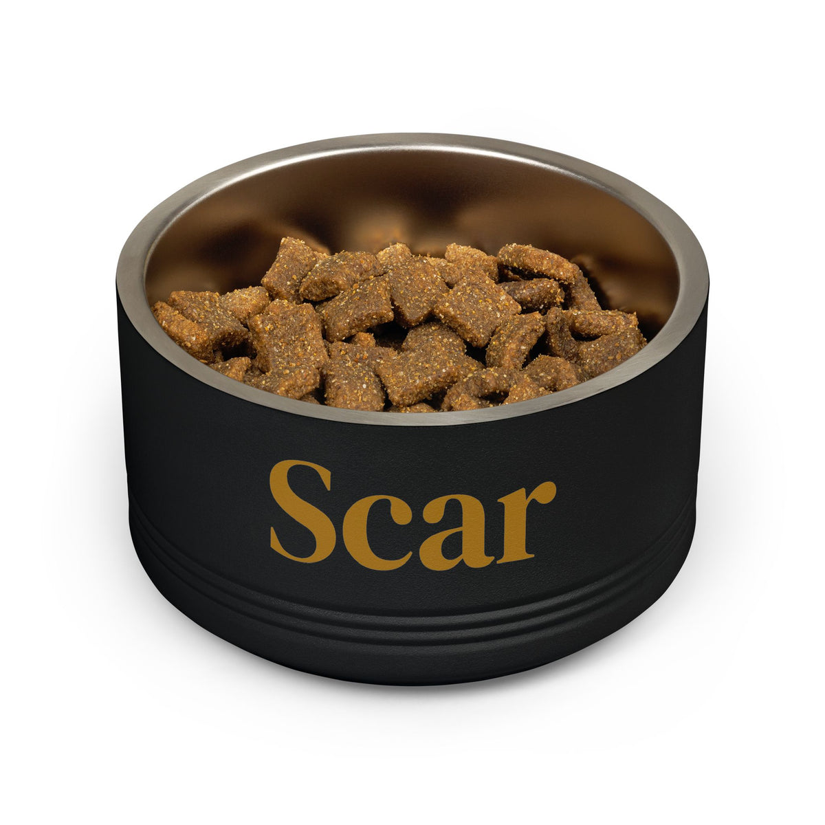 Personalized Dog Bowl — Signature Edition • Gold Text • DM Serif Display | TS2K Puppies