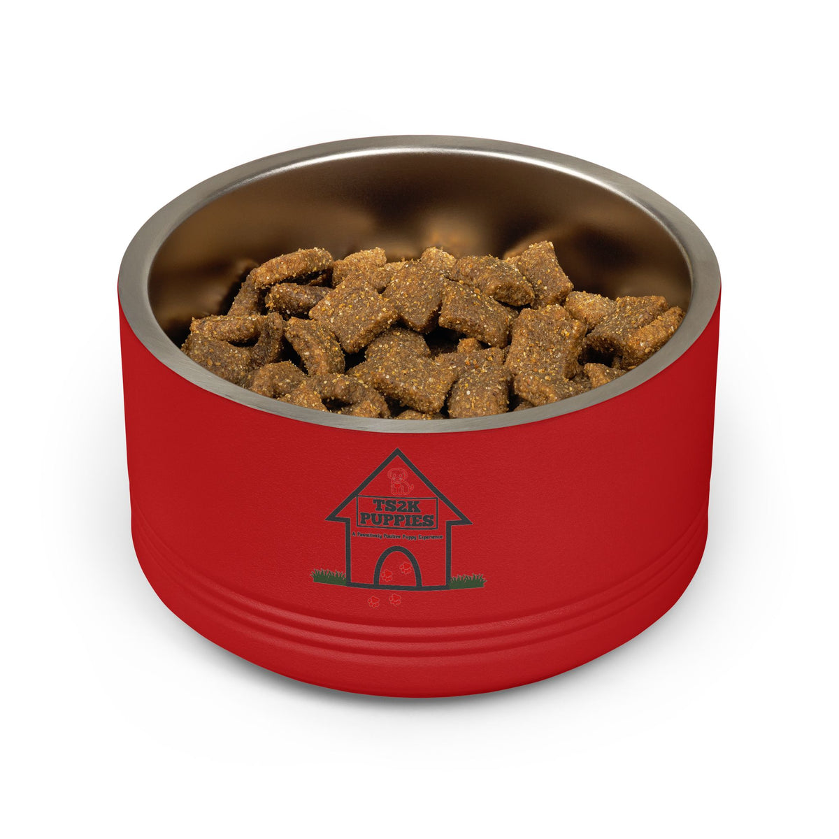 Personalized Dog Bowl — Signature Edition • Black Text • DM Serif Display | TS2K Puppies