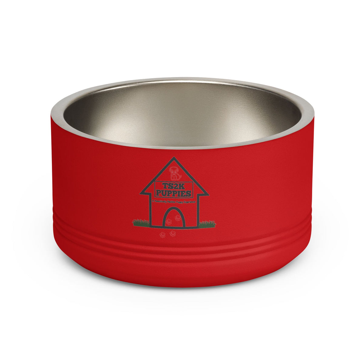 Personalized Dog Bowl — Signature Edition • Black Text • Alex Brush | TS2K Puppies