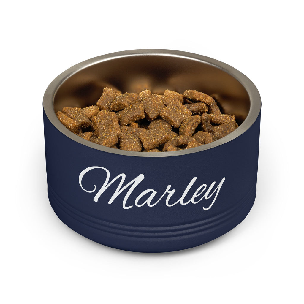 Personalized Dog Bowl — Signature Edition • Black Text • Alex Brush | TS2K Puppies