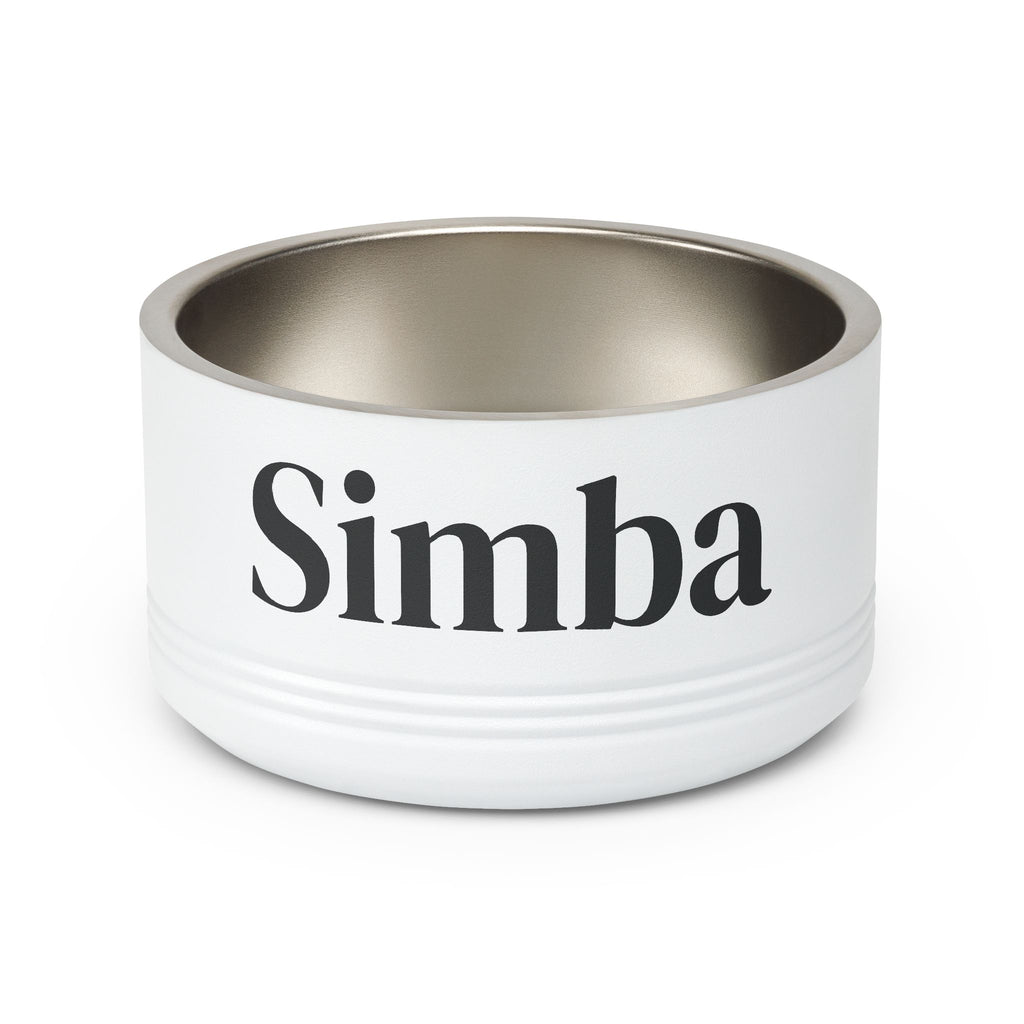 Personalized Dog Bowl — Signature Edition • Black Text • DM Serif Display | TS2K Puppies