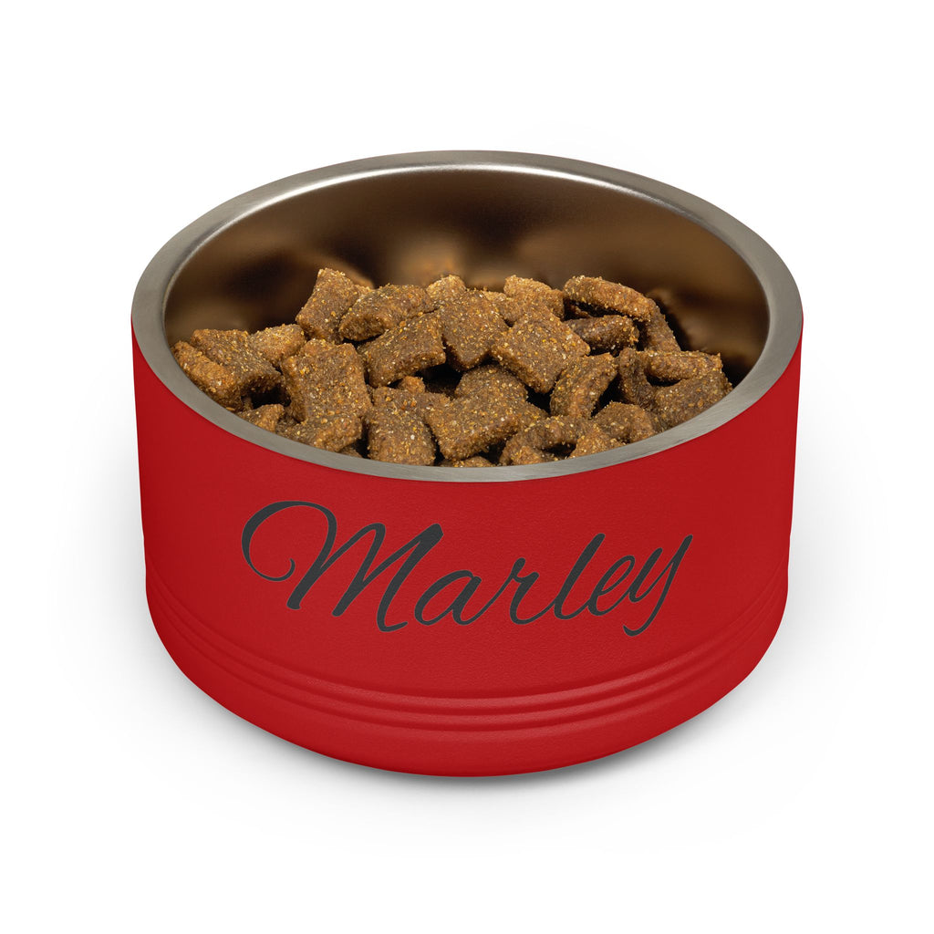 Personalized Dog Bowl — Signature Edition • Black Text • Alex Brush | TS2K Puppies