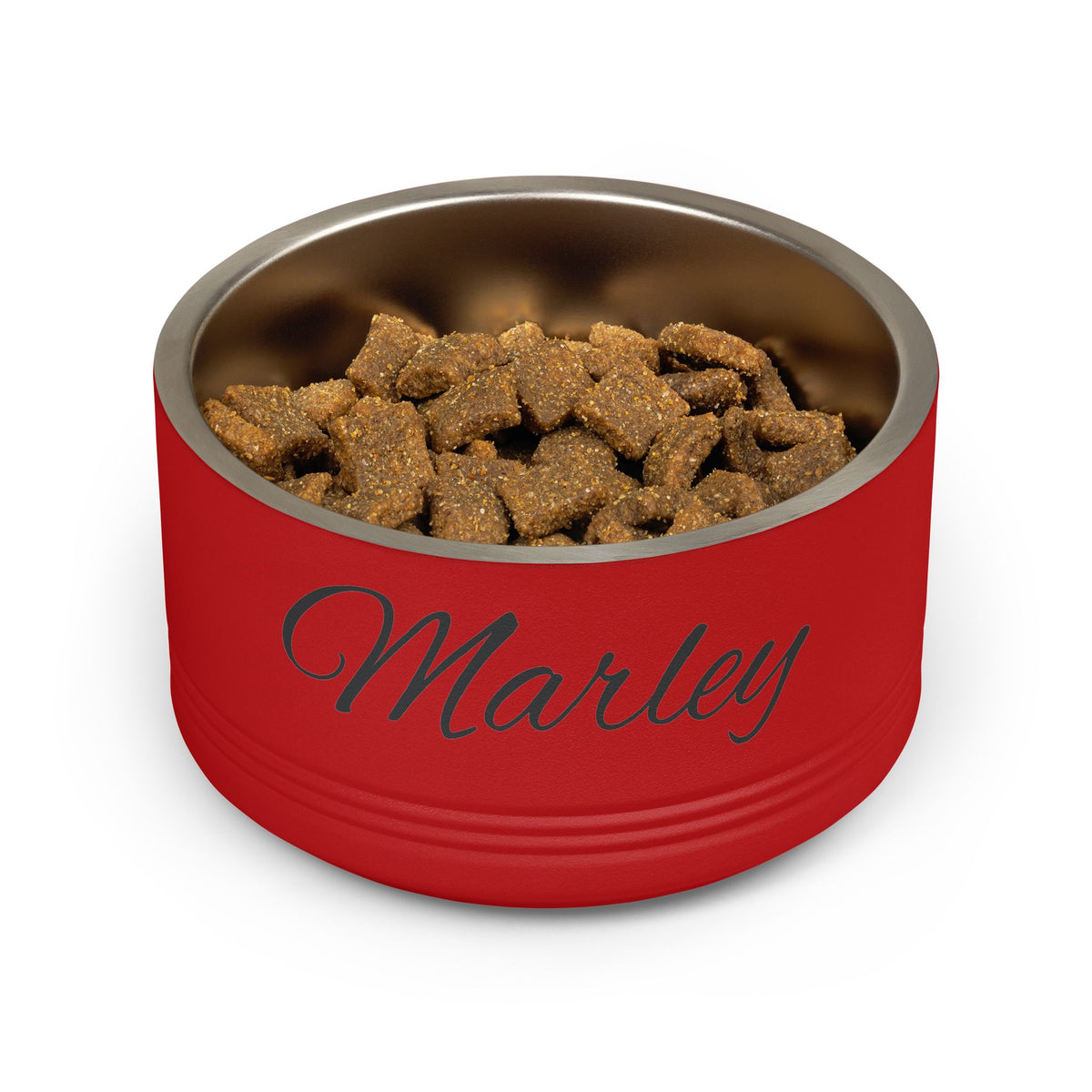 Personalized Dog Bowl — Signature Edition • Black Text • Alex Brush | TS2K Puppies