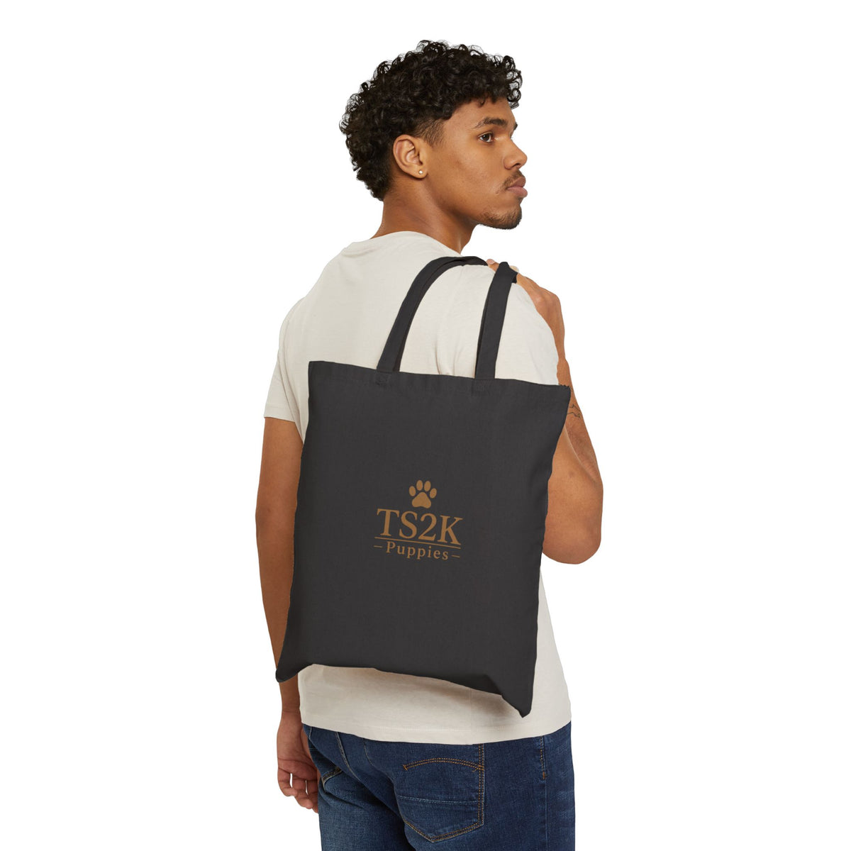 Canvas Tote Bag — TS2K Puppies Paw Logo Eco Shopper