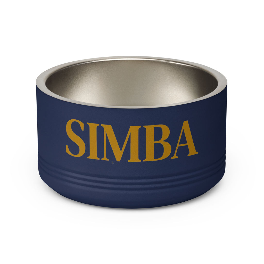 Personalized Dog Bowl — Paw Print Edition • Black Text • DM Serif Display | TS2K Puppies