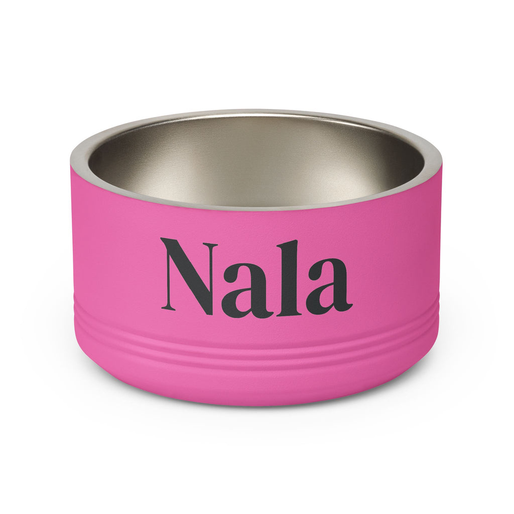Personalized Dog Bowl — Signature Edition • Black Text • DM Serif Display | TS2K Puppies
