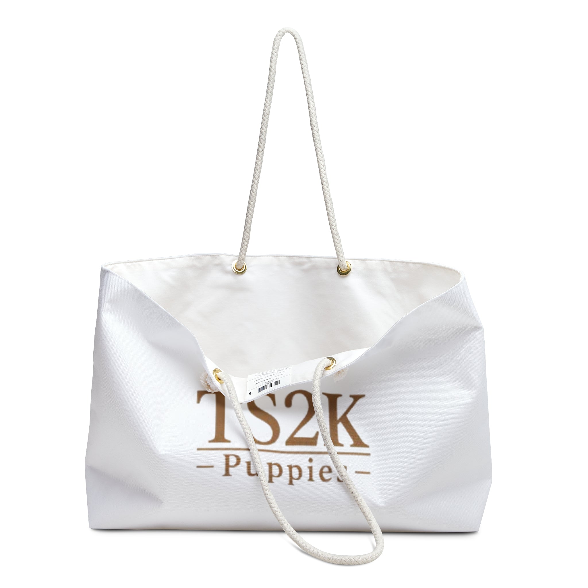 TS2K Puppies Paw Print Rope Handle Tote Bag