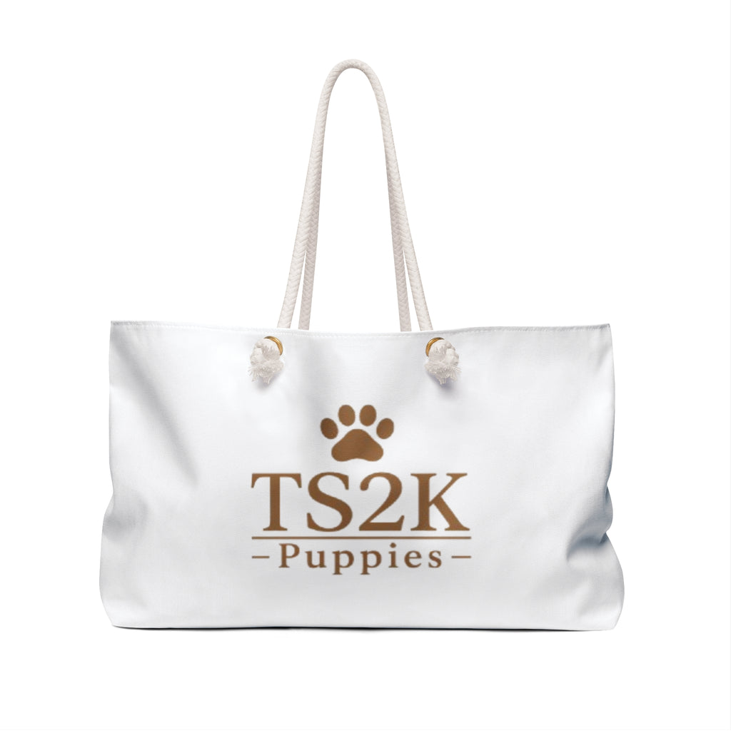 TS2K Puppies Paw Print Rope Handle Tote Bag