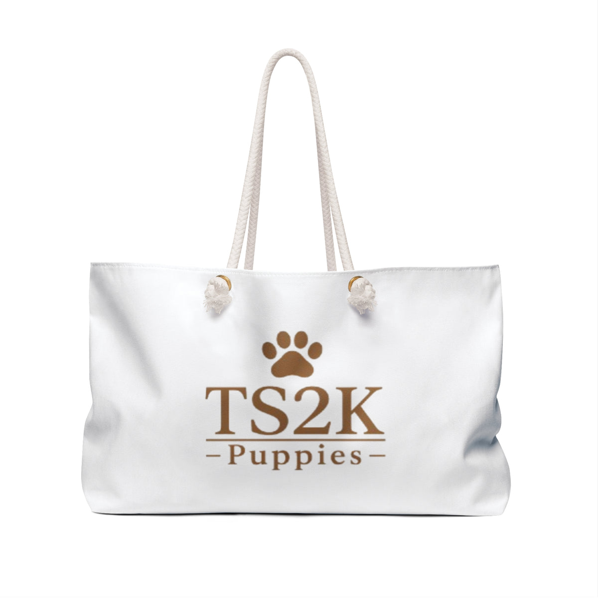 TS2K Puppies Paw Print Rope Handle Tote Bag