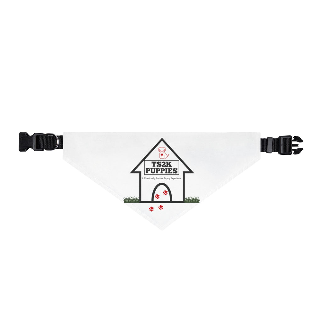 TS2K Puppies Wordmark Pet Bandana — White