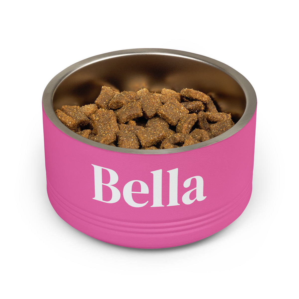 Personalized Dog Bowl — Signature Edition • White Text • DM Serif Display | TS2K Puppies
