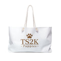 TS2K Puppies Paw Print Rope Handle Tote Bag