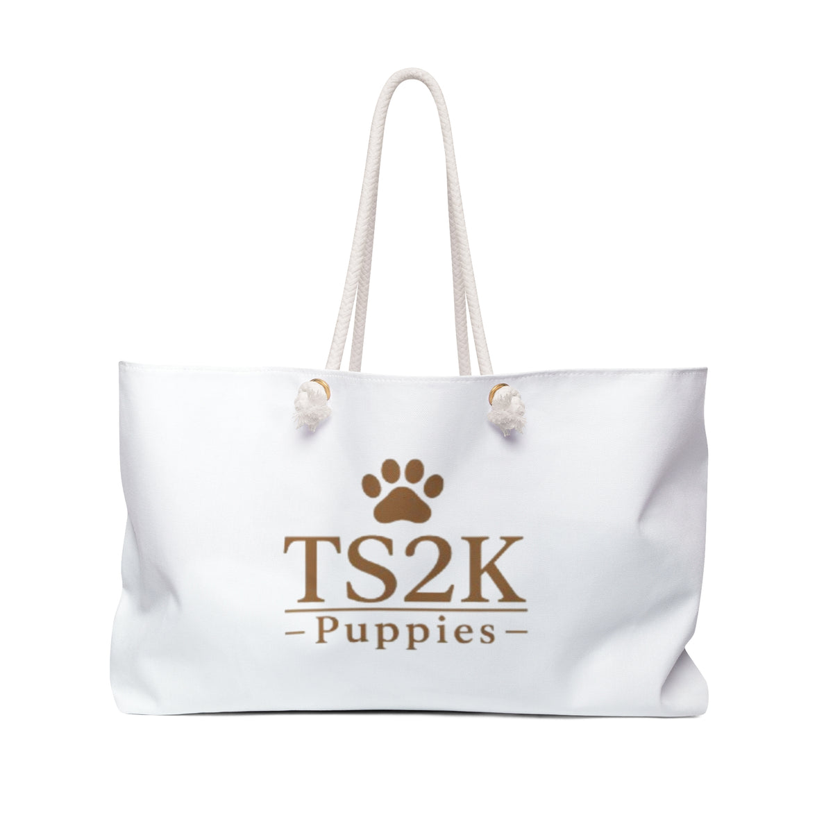 TS2K Puppies Paw Print Rope Handle Tote Bag