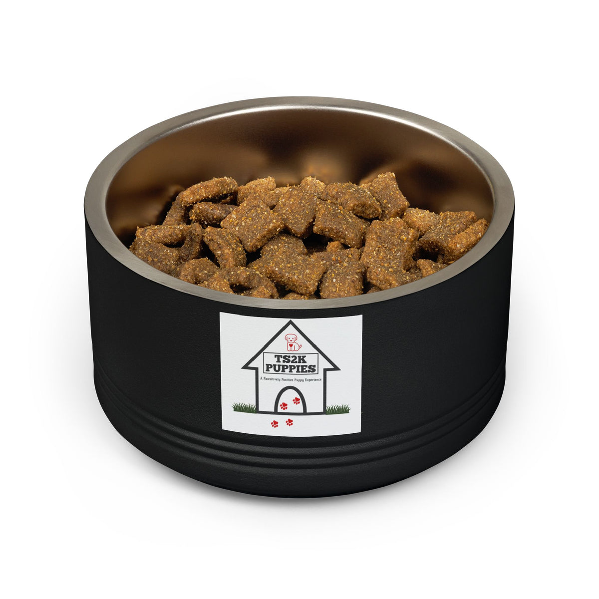 Personalized Dog Bowl — Signature Edition • Gold Text • DM Serif Display | TS2K Puppies