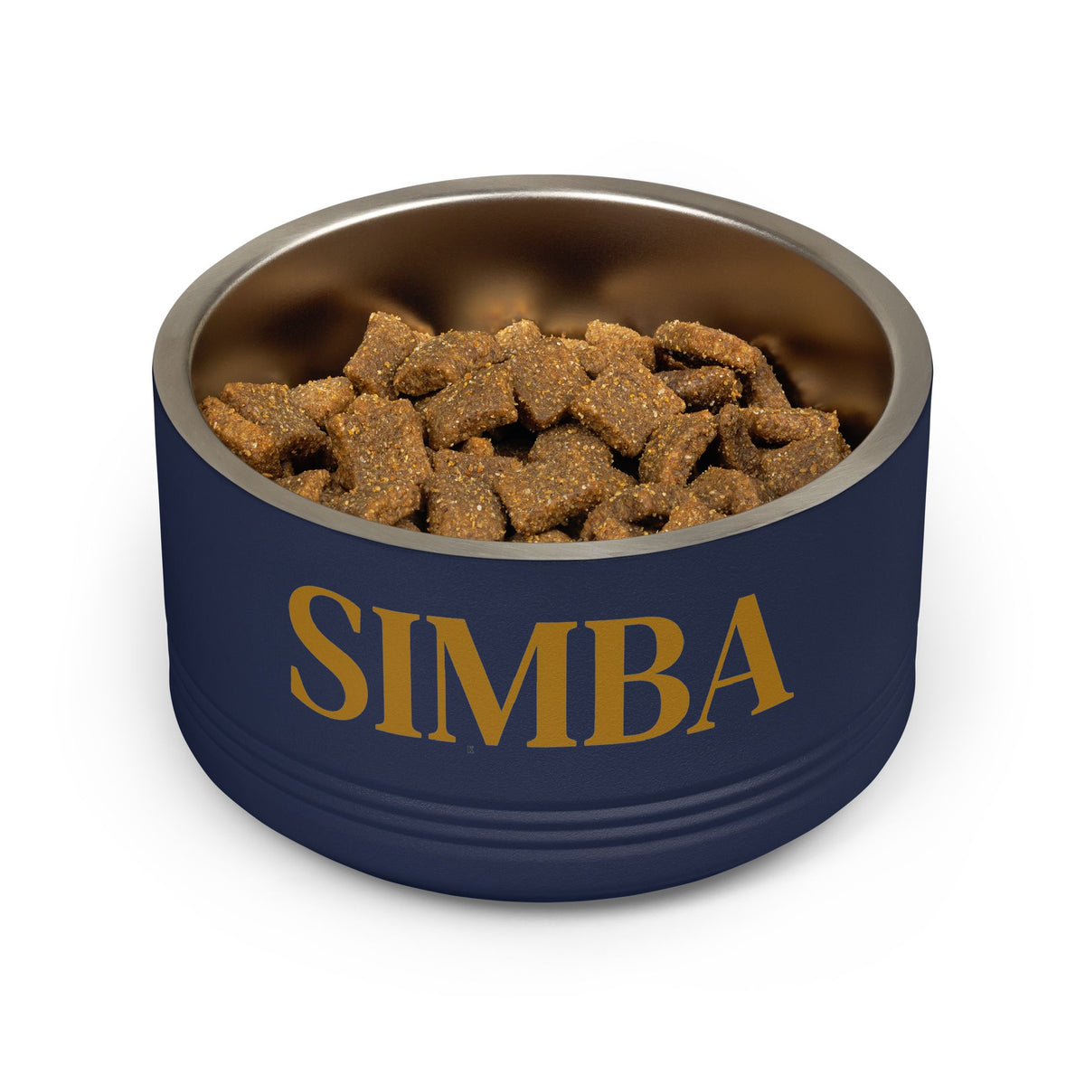 Personalized Dog Bowl — Paw Print Edition • Gold Text • DM Serif Display | TS2K Puppies
