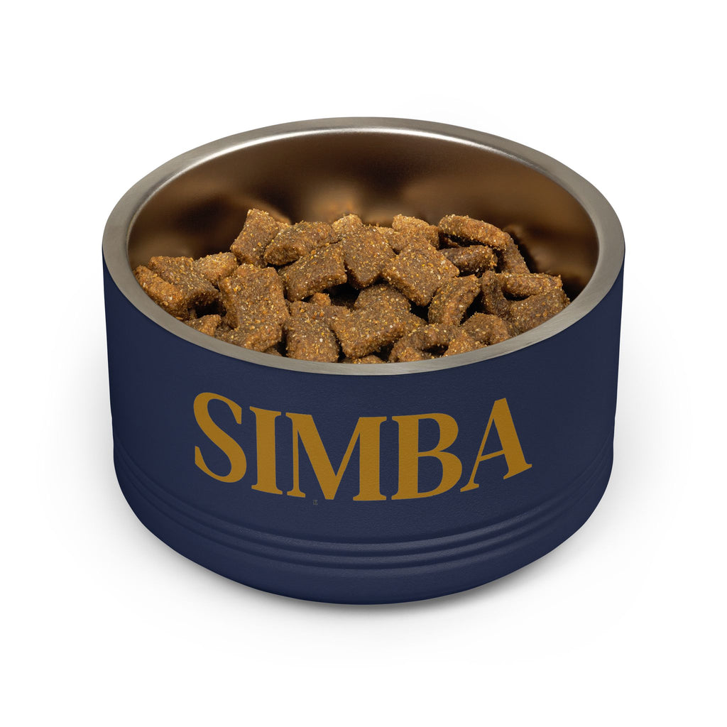 Personalized Dog Bowl — Paw Print Edition • Black Text • DM Serif Display | TS2K Puppies