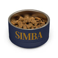 Personalized Dog Bowl — Paw Print Edition • Black Text • DM Serif Display | TS2K Puppies