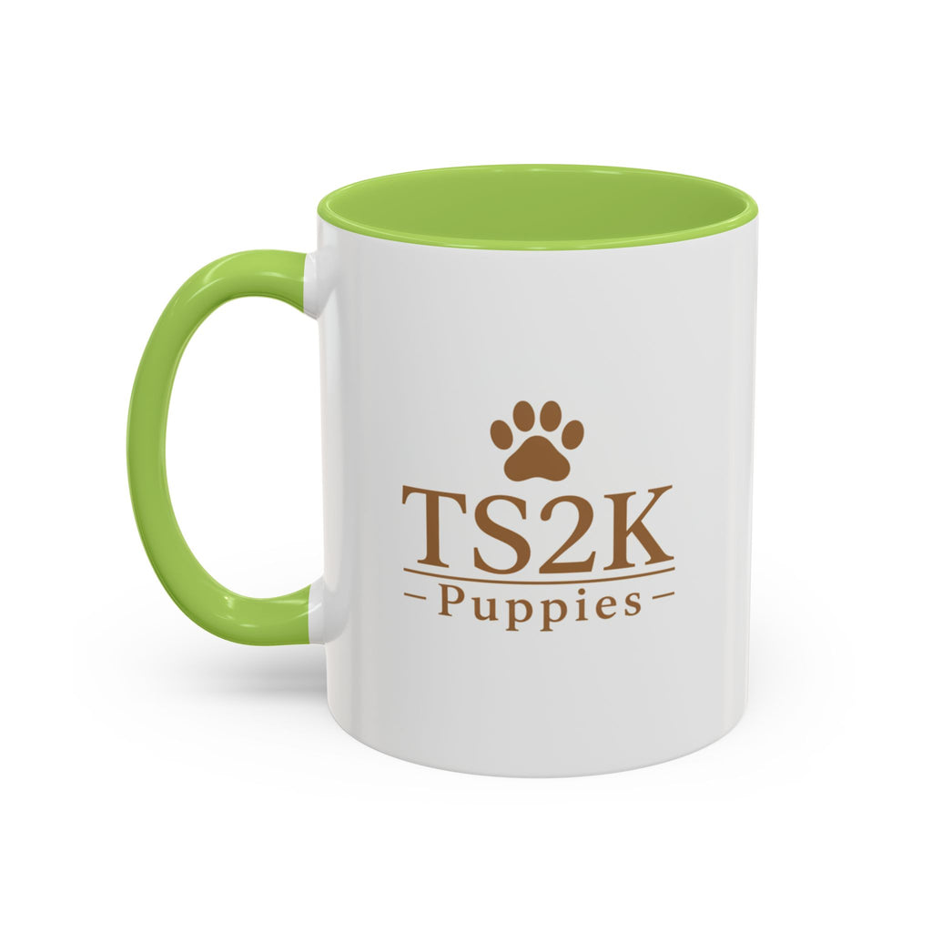 TS2K Puppies Paw Logo Accent Coffee Mug — Dog Rescue Support