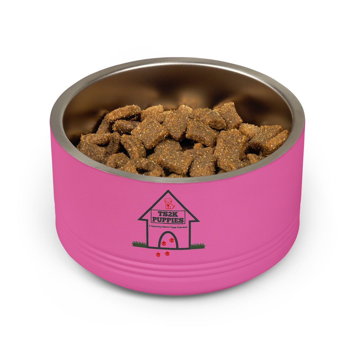Personalized Dog Bowl — Signature Edition • Black Text • DM Serif Display | TS2K Puppies