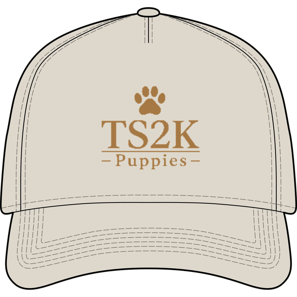 TS2K Puppies Baseball Cap - Paw Logo Adjustable Hat for Dog Lovers