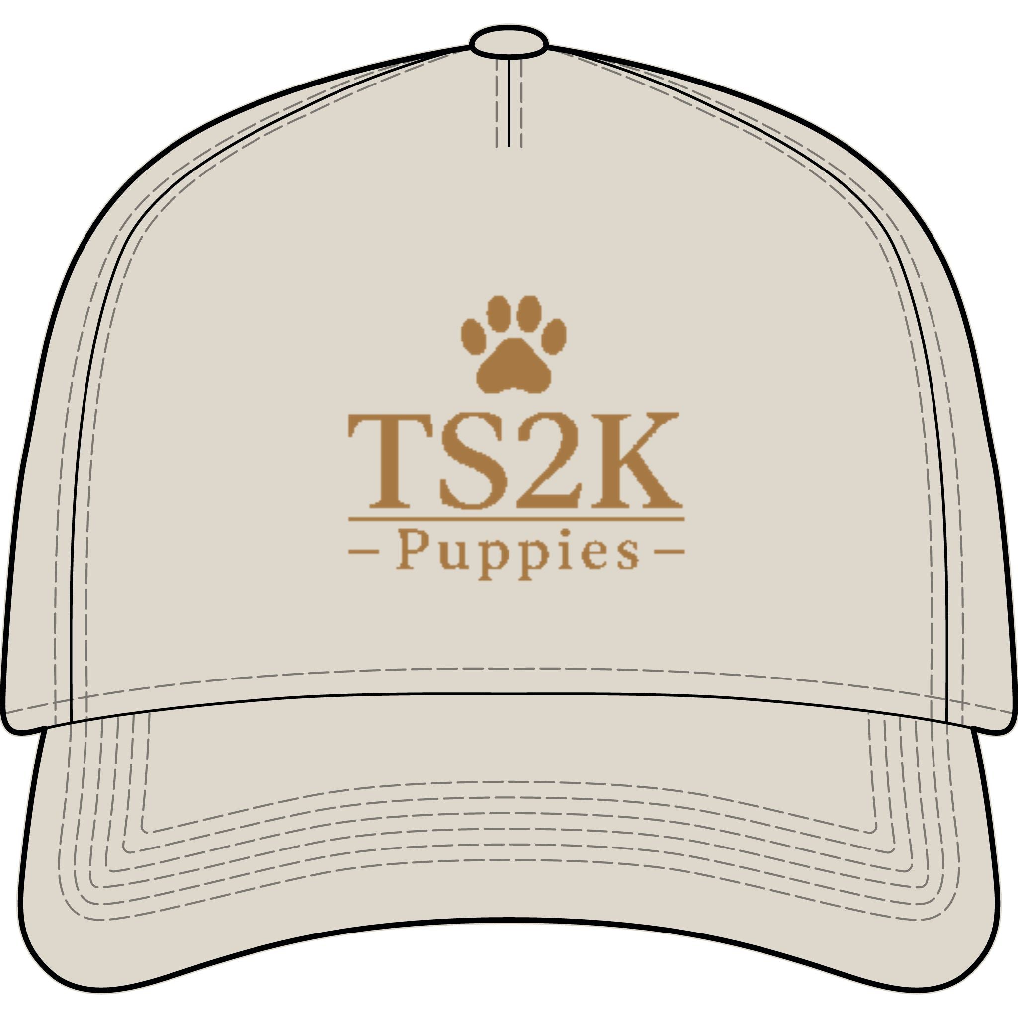 TS2K Puppies Baseball Cap - Paw Logo Adjustable Hat for Dog Lovers