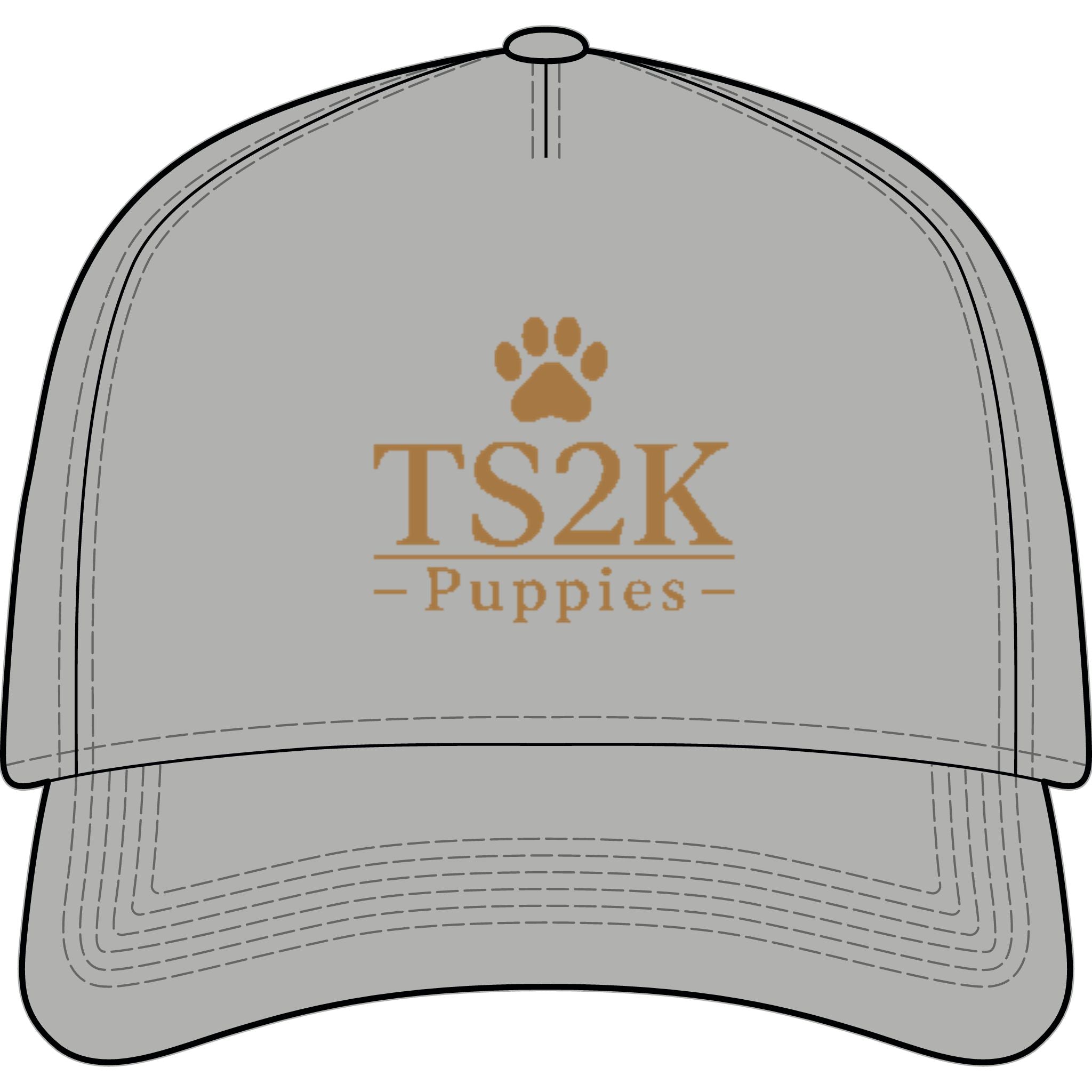 TS2K Puppies Baseball Cap - Paw Logo Adjustable Hat for Dog Lovers