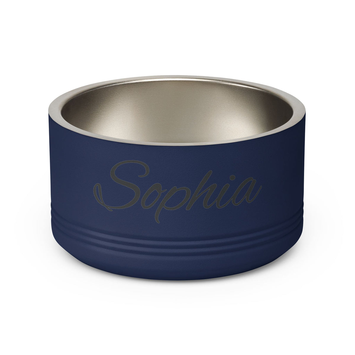 Personalized Dog Bowl — Paw Print Edition • Black Text • Alex Brush | TS2K Puppies