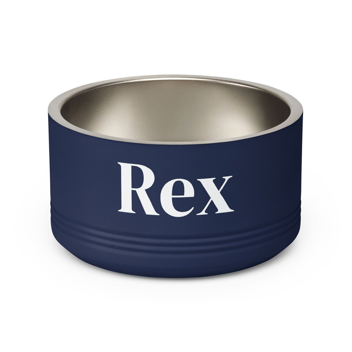 Personalized Dog Bowl — Signature Edition • White Text • DM Serif Display | TS2K Puppies
