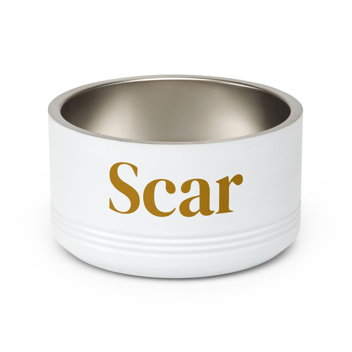 Personalized Dog Bowl — Signature Edition • Gold Text • DM Serif Display | TS2K Puppies