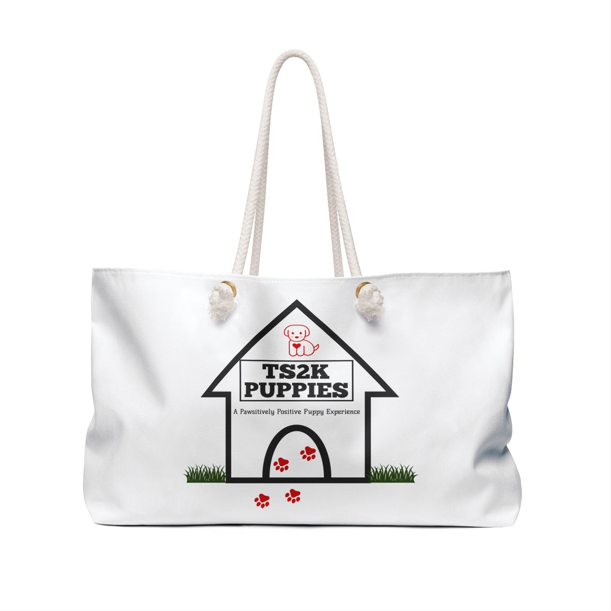 TS2K Puppies Wordmark Rope Handle Tote Bag