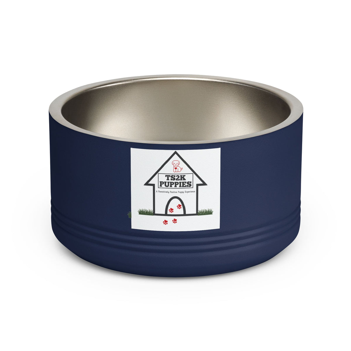 Personalized Dog Bowl — Signature Edition • Black Text • Alex Brush | TS2K Puppies