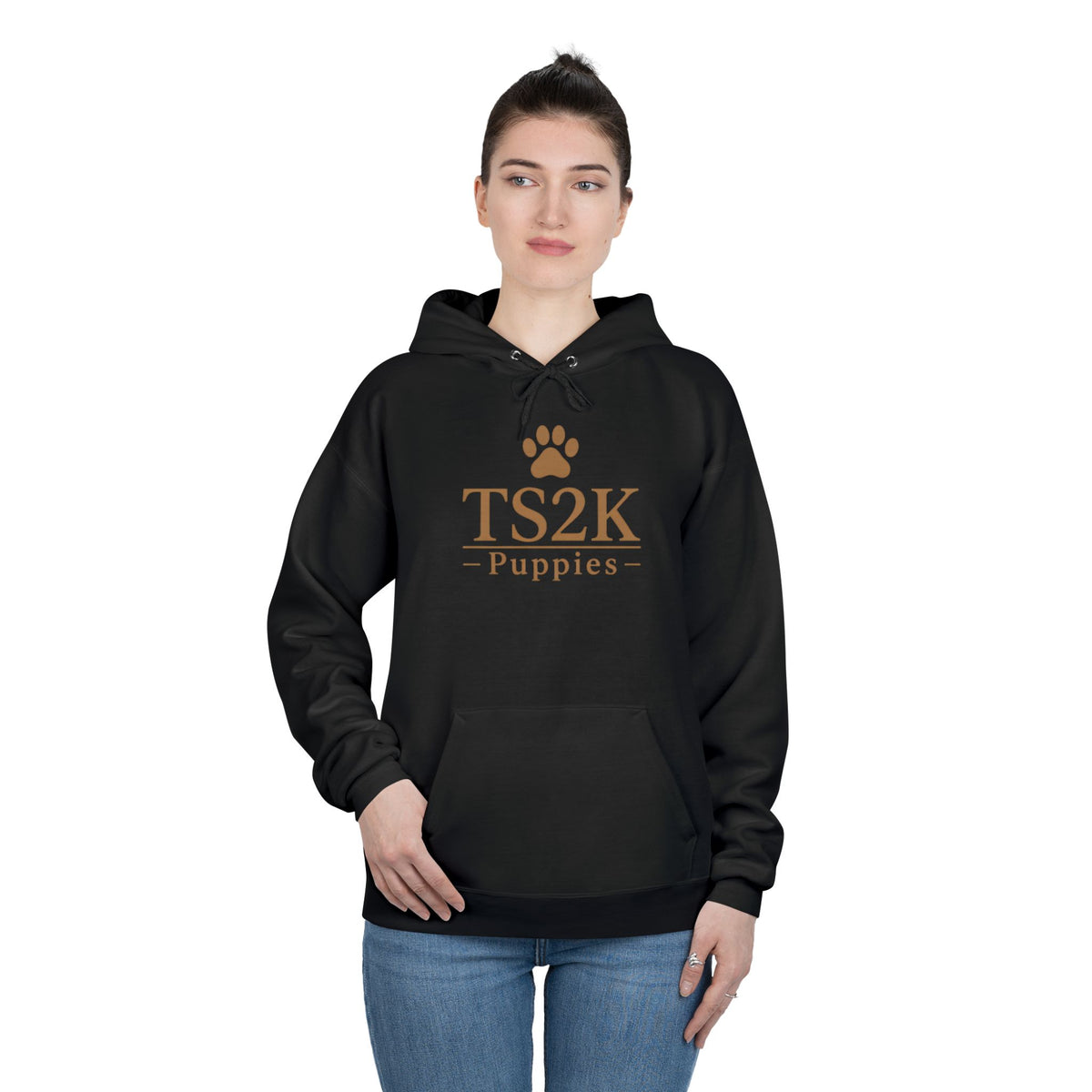 Paw Print Hoodie — "TS2K Puppies" Cute Puppy Paw Sweatshirt