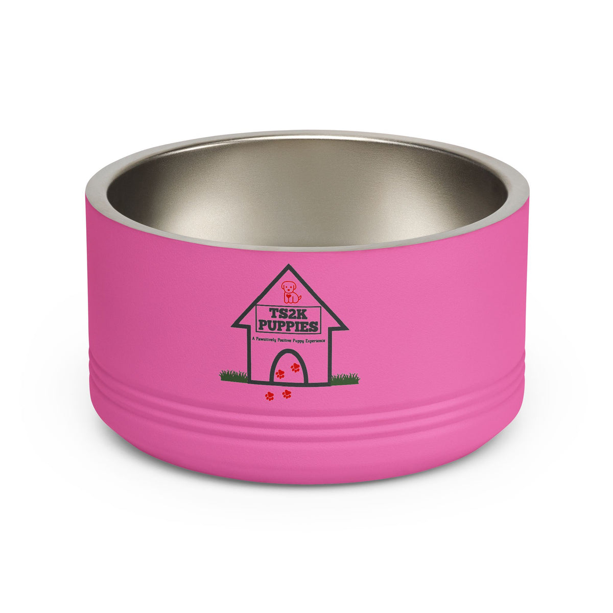 Personalized Dog Bowl — Signature Edition • Black Text • DM Serif Display | TS2K Puppies