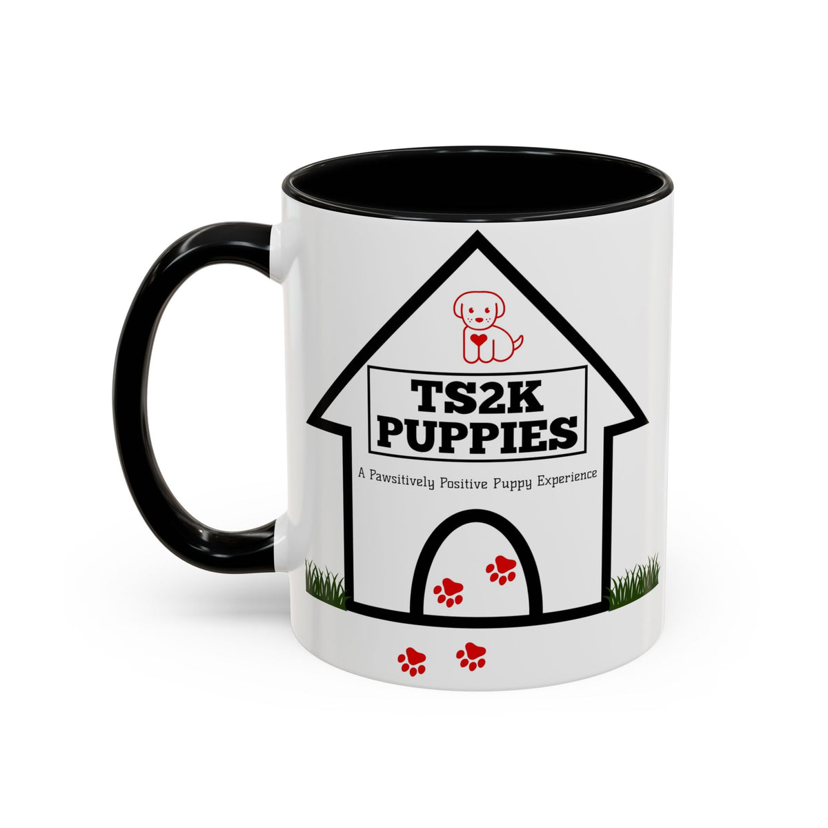 TS2K Puppies Paw Logo Accent Coffee Mug — Lifetime Puppy Support