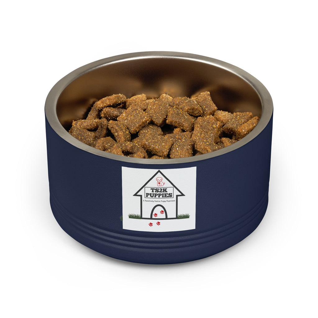 Personalized Dog Bowl — Signature Edition • Black Text • Alex Brush | TS2K Puppies