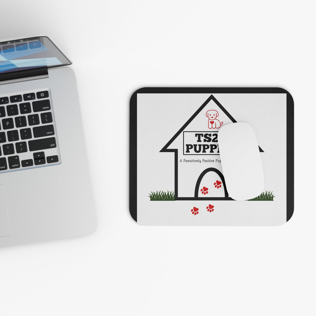 Mouse Pad — TS2K Puppies Logo Desk Mat (Cute Puppy Dog House Design)