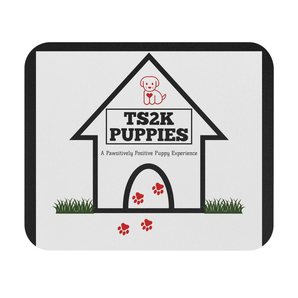 Mouse Pad — TS2K Puppies Logo Desk Mat (Cute Puppy Dog House Design)