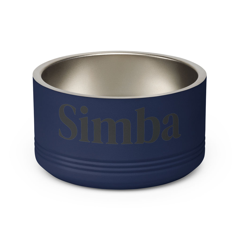 Personalized Dog Bowl — Signature Edition • Black Text • DM Serif Display | TS2K Puppies